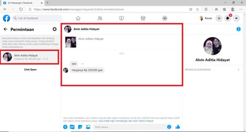 Apa itu inbox di Facebook? apa bedanya dengan messenger? 5 pesan terbuka di sebelah kanan.