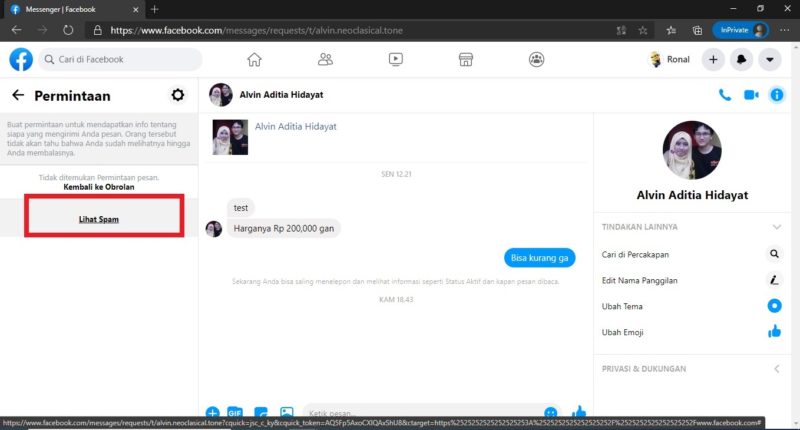Apa itu inbox di Facebook? apa bedanya dengan messenger? 6 Klik “Lihat Spam”.