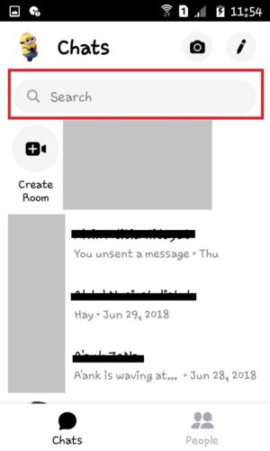 Apa itu inbox di Facebook? apa bedanya dengan messenger? 19 tap "search" untuk mencari orang.