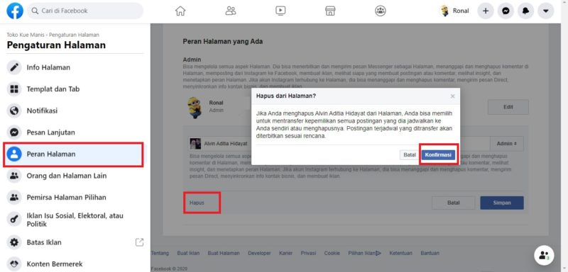 Cara menambahkan admin di halaman Facebook 2 Menghapus admin dan pemilik Halaman Facebook