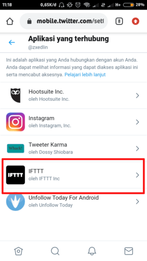 Cara Menghubungkan Twitter Ke Facebook Dan Sebaliknya 37 tap IFTTT