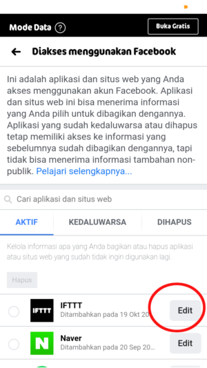 Cara Menghubungkan Twitter Ke Facebook Dan Sebaliknya 30 tap edit pada bagian IFTTT