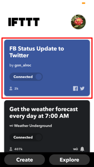 Cara Menghubungkan Twitter Ke Facebook Dan Sebaliknya 23 tap "FB status update to Twitter"