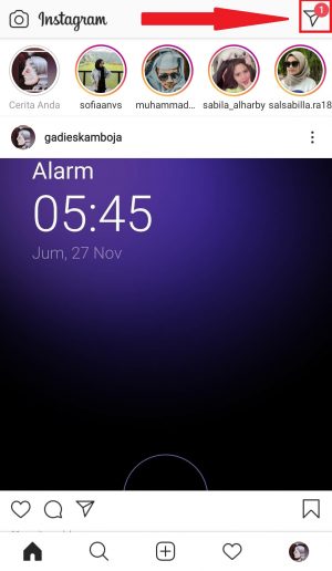 Cara repost Instagram story orang lain (bisa tanpa di mention) 1 klik icon pesan