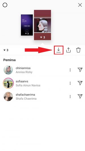Cara download sorotan Instagram kamu dan orang lain 22 klik icon save atau simpan
