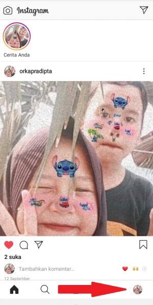 Cara mengganti email Instagram di HP 1 masuk ke icon profil