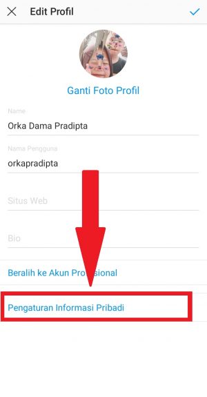 Cara mengganti email Instagram di HP 3 pengaturan informasi pribadi