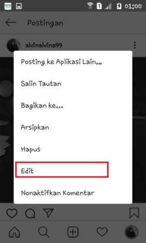 Cara nge-tag dan mention di Instagram (untuk pemula) 16 Tap "Edit"