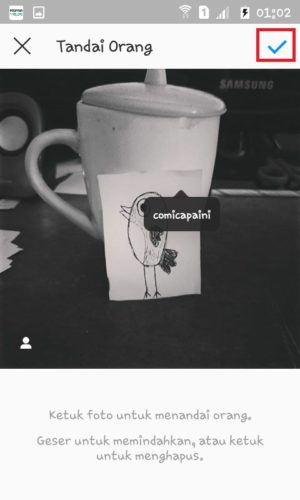 Cara nge-tag dan mention di Instagram (untuk pemula) 20 tap icon “Ceklis”