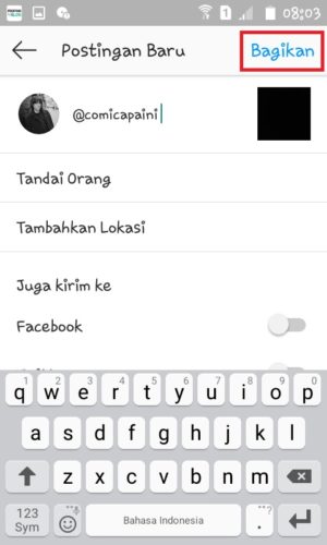 Cara nge-tag dan mention di Instagram (untuk pemula) 30 Tap "Bagikan".