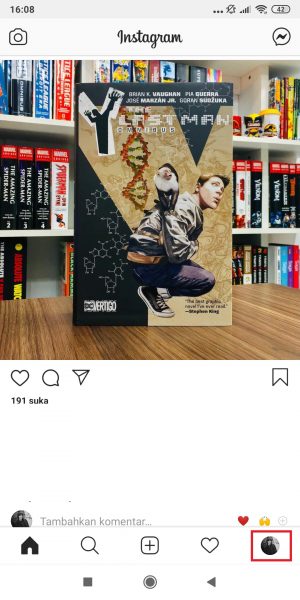 Cara mengetahui berapa lama waktu terpakai main Instagram 1 Tap "Foto Profil".