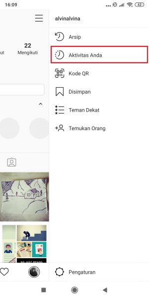 Cara mengetahui berapa lama waktu terpakai main Instagram 3 Tap "Aktivitas Anda".