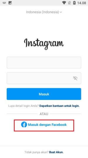 Cara melihat email akun Instagram kita sendiri 9 Tap "Masuk dengan Facebook".