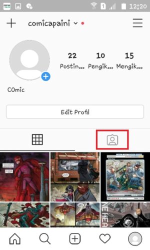 Cara Menghapus Tag dan Mention di Instagram 6 Tap icon "Orang"