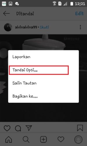 Cara Menghapus Tag dan Mention di Instagram 9 Tap "Tandai Opsi".