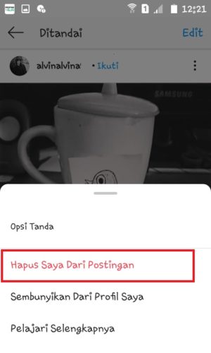 Cara Menghapus Tag dan Mention di Instagram 10 Tap "Hapus Saya Dari Postingan".