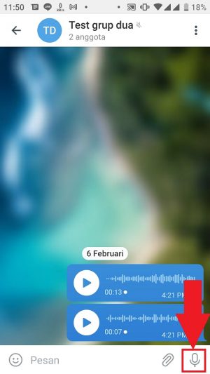 Cara mengirim pesan suara (VN) di Telegram 2 Cara mengirim pesan suara (VN) di Telegram 1