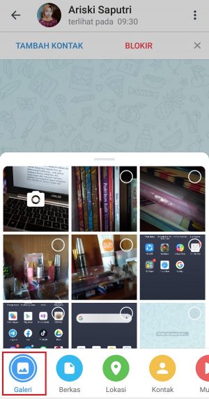 Cara mengirim foto di Telegram (bisa tanpa penurunan kualitas) 2 Pilih foto yang ada di galeri kamu untuk dikirimkan