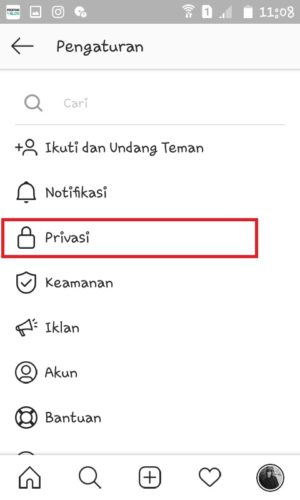 Cara supaya tidak bisa di tag dan di mention di Instagram 4 Tap “Privasi”