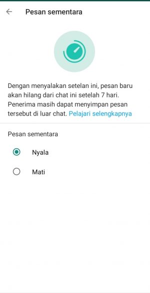 Cara mengaktifkan pesan sementara di WhatsApp 9 fitur aktif
