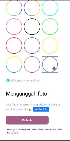 Cara menambahkan frame (bingkai) ke foto profil WhatsApp 13 pilih frame dan klik pilih file