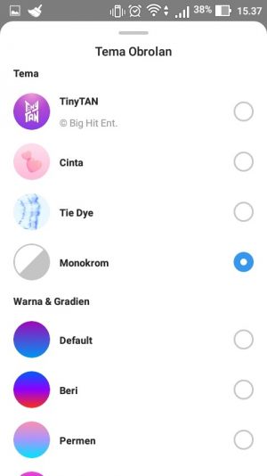 Cara Mengganti Tema DM Instagram 4 pilih tema favoritmu