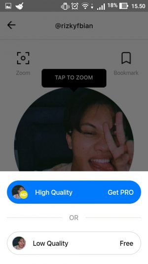Cara download foto profil Instagram ukuran penuh 13 pilih kualitasnya