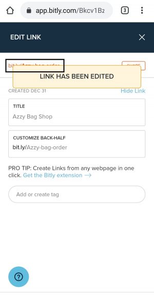 Cara membuat link WhatsApp di Bio Instagram 11 Tampilan link Whatsapp buatan kamu sudah jadi