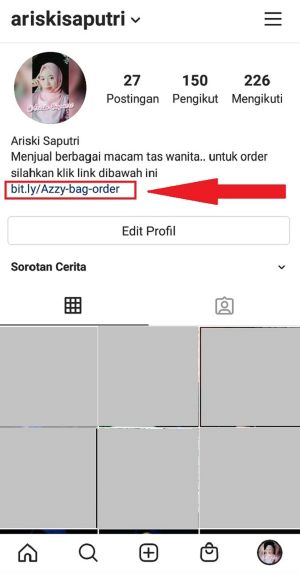 Cara membuat link WhatsApp di Bio Instagram 14 Tampilan Link Whatsapp sudah disematkan di Instagram