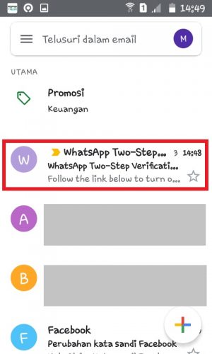Cara mengatasi lupa kode verifikasi 2 langkah WhatsApp (bisa tanpa email) 9 Buka email dari WhatsApp
