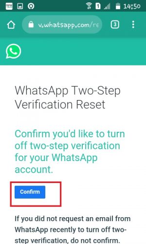 Cara mengatasi lupa kode verifikasi 2 langkah WhatsApp (bisa tanpa email) 14 Tap "Confirm".