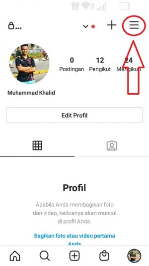 Cara mengaktifkan dan menonaktifkan Dark Mode Instagram 1 pilih tombol titik tiga