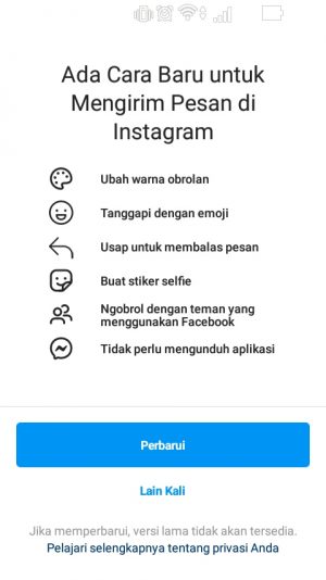 Cara Mengganti Tema DM Instagram 10 perbarui