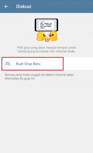 Cara menambahkan fitur komentar di channel Telegram 5 buat group baru