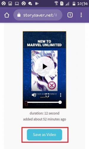 Cara download story Instagram tanpa aplikasi tambahan 8 Tap "Save as Video".