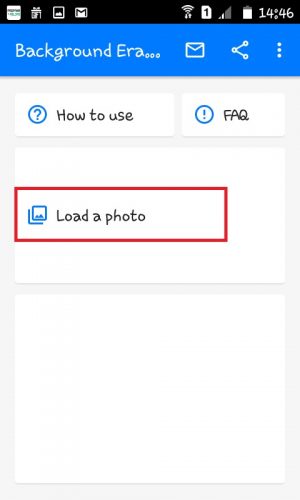 Cara membuat stiker WhatsApp dengan foto sendiri 1 Tap "Load a photo".