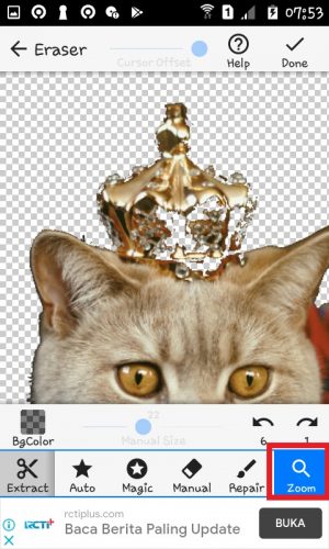 Cara membuat stiker WhatsApp dengan foto sendiri 13 Tap "Zoom".