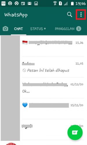 Cara mengganti alamat email di WhatsApp 1 Tap icon tiga titik di kanan atas.