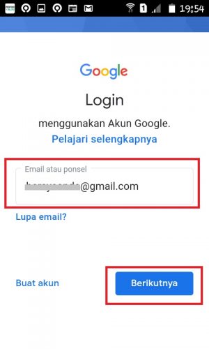 Cara mengganti alamat email di WhatsApp 7 Masukan nama akun email.