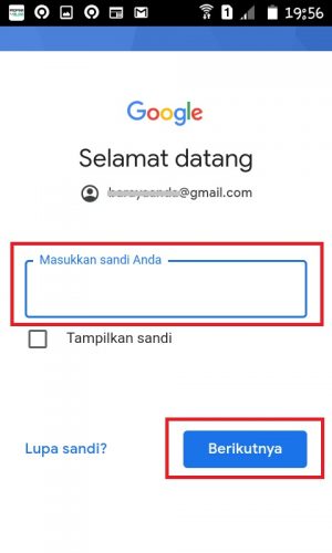 Cara mengganti alamat email di WhatsApp 8 Masukan kata sandi.