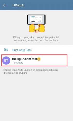 Cara menambahkan fitur komentar di channel Telegram 8 klik group komentar