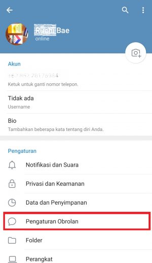 Cara Mengganti Wallpaper di Telegram 14 masuk ke pengaturan obrolan