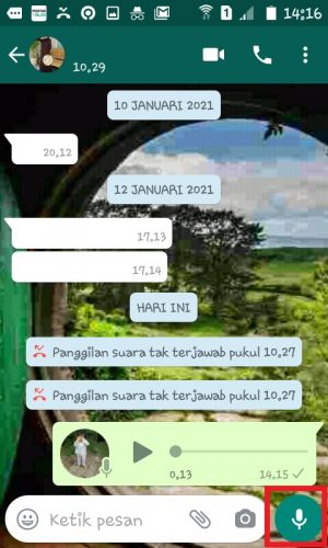 Apa itu VN (voice note) di WA? Bagaimana menggunakannya? 3 Tap icon "Microfon".