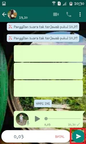 Apa itu VN (voice note) di WA? Bagaimana menggunakannya? 6 Tap icon "Send".