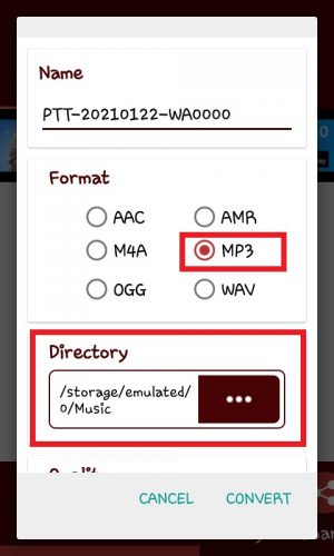 Cara menyimpan voice note WhatsApp menjadi MP3 7 Tap kolom “Directory”.