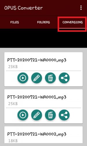 Cara menyimpan voice note WhatsApp menjadi MP3 13 Menu "Conversions".