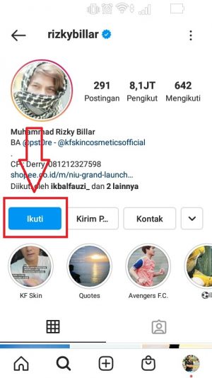 Cara mengaktifkan notifikasi Instagram orang lain yang kita suka 2 Cara mengaktifkan notifikasi Instagram orang lain yang kita suka 1
