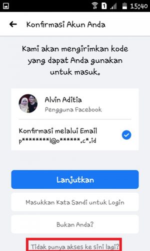 Cara mengembalikan akun Facebook yang di Hack (Panduan Lengkap) 17 Tap "Tidak punya akses ke sini lagi?".