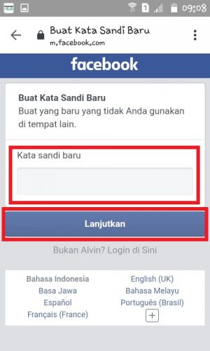 Cara mengembalikan akun Facebook yang di Hack (Panduan Lengkap) 28 Masukan kata sandi baru.