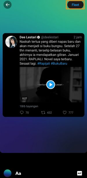 Cara membuat dan menggunakan fleet di Twitter 22 Cara membuat dan menggunakan fleet di Twitter 21